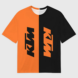 Футболка оверсайз мужская KTM КТМ Z, цвет: 3D-принт