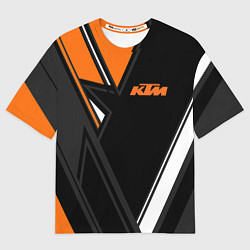 Футболка оверсайз мужская KTM КТМ, цвет: 3D-принт