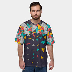 Футболка оверсайз мужская Самолётики, цвет: 3D-принт — фото 2