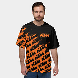 Футболка оверсайз мужская KTM КТМ, цвет: 3D-принт — фото 2