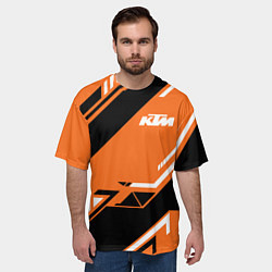 Футболка оверсайз мужская KTM КТМ SPORT, цвет: 3D-принт — фото 2