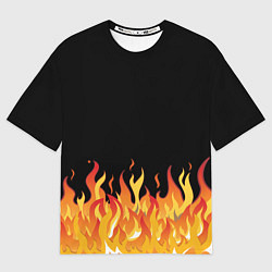 Футболка оверсайз мужская ОГОНЬ И НИЧЕГО ЛИШНЕГО, цвет: 3D-принт