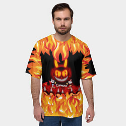 Футболка оверсайз мужская CUPHEAD DEVIL, цвет: 3D-принт — фото 2