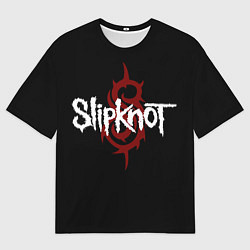 Футболка оверсайз мужская Slipknot Надпись, цвет: 3D-принт