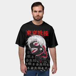 Футболка оверсайз мужская TOKYO GHOUL ТОКИЙСКИЙ ГУЛЬ, цвет: 3D-принт — фото 2