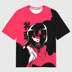 Футболка оверсайз мужская Rena Black Pink, цвет: 3D-принт
