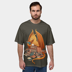 Футболка оверсайз мужская Book Dragon, цвет: 3D-принт — фото 2