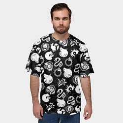 Футболка оверсайз мужская SEVEN DEADLY SINS СИМВОЛЫ, цвет: 3D-принт — фото 2