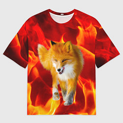 Мужская футболка оверсайз Fire Fox