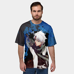 Футболка оверсайз мужская Тосиро Хицугая Блич, цвет: 3D-принт — фото 2