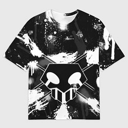 Футболка оверсайз мужская БЛИЧ ШИНИГАМИ ЛОГО НА СПИНЕ, цвет: 3D-принт