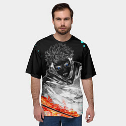 Футболка оверсайз мужская Магическая битва Jujutsu kai, цвет: 3D-принт — фото 2