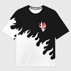 Футболка оверсайз мужская BLEACH FIRE БЛИЧ ОГОНЬ, цвет: 3D-принт