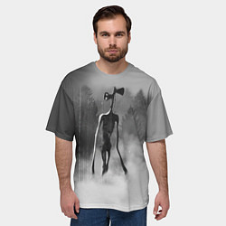 Футболка оверсайз мужская Сиреноголовый в Лесу, цвет: 3D-принт — фото 2