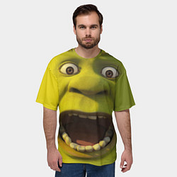 Футболка оверсайз мужская Shrek is Yelling, цвет: 3D-принт — фото 2