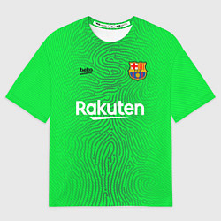 Футболка оверсайз мужская FC Barcelona Goalkeeper 202122, цвет: 3D-принт