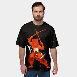 Футболка оверсайз мужская Иноске Хашибира Kimetsu no Yaiba, цвет: 3D-принт — фото 2