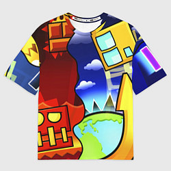 Футболка оверсайз мужская Geometry Dash, цвет: 3D-принт