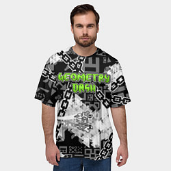 Футболка оверсайз мужская Geometry Dash, цвет: 3D-принт — фото 2