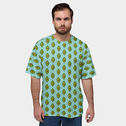 Футболка оверсайз мужская Авокадики, цвет: 3D-принт — фото 2