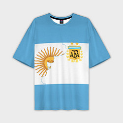 Футболка оверсайз мужская Сборная Аргентины, цвет: 3D-принт