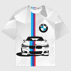 Футболка оверсайз мужская BMW БМВ M PERFORMANCE, цвет: 3D-принт