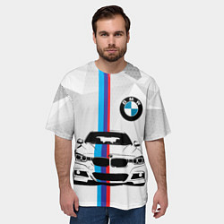 Футболка оверсайз мужская BMW БМВ M PERFORMANCE, цвет: 3D-принт — фото 2