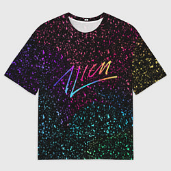 Футболка оверсайз мужская AVICII АВТОГРАФ RAIBOW, цвет: 3D-принт