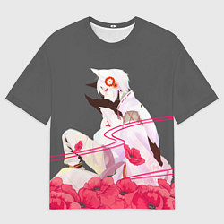 Футболка оверсайз мужская Flower Tomoe, цвет: 3D-принт