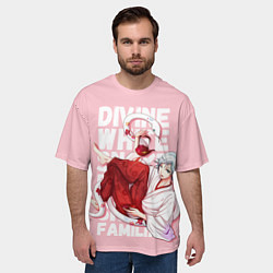 Футболка оверсайз мужская Divine white snake, цвет: 3D-принт — фото 2