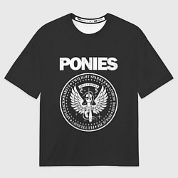 Футболка оверсайз мужская Pony x Ramones, цвет: 3D-принт