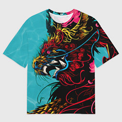 Футболка оверсайз мужская Дракон Dragon, цвет: 3D-принт