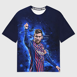 Мужская футболка оверсайз Lionel Messi Barcelona 10
