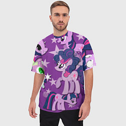 Футболка оверсайз мужская Twilight Sparkle, цвет: 3D-принт — фото 2