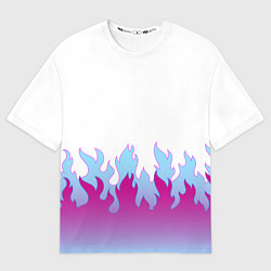 Футболка оверсайз мужская ПЛАМЯ 1 0, цвет: 3D-принт