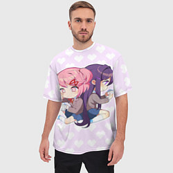 Футболка оверсайз мужская Chibi Natsuki and Yuri, цвет: 3D-принт — фото 2