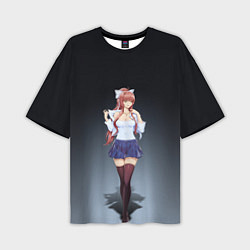 Футболка оверсайз мужская Doki Doki Literature Club Monika Z, цвет: 3D-принт