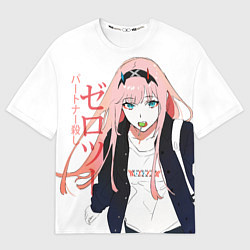 Футболка оверсайз мужская Zero Two, Darling in the Franx, цвет: 3D-принт