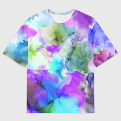 Мужская футболка оверсайз Акварельная краска