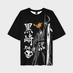 Футболка оверсайз мужская Bleach, Ичиго с мечом, цвет: 3D-принт