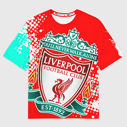 Футболка оверсайз мужская LIVERPOOL ЛИВЕРПУЛЬ, цвет: 3D-принт