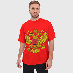 Футболка оверсайз мужская РОССИЯ RUSSIA UNIFORM, цвет: 3D-принт — фото 2