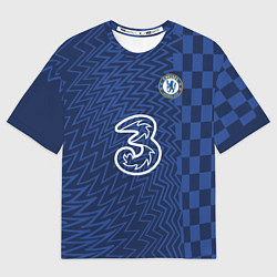 Футболка оверсайз мужская FC Chelsea Home Vapor Match Shirt 202122, цвет: 3D-принт