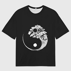 Футболка оверсайз мужская Yin and Yang Bonsai Tree, цвет: 3D-принт