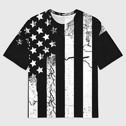 Футболка оверсайз мужская ЗВЕЗДНО-ПОЛОСАТЫЙ, цвет: 3D-принт