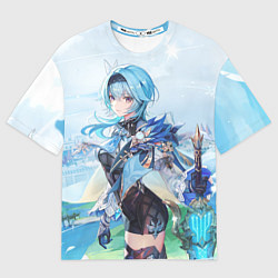 Футболка оверсайз мужская Eula Genshin Impact, цвет: 3D-принт