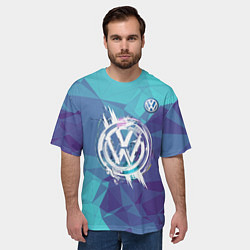 Футболка оверсайз мужская VOLKSWAGEN, цвет: 3D-принт — фото 2