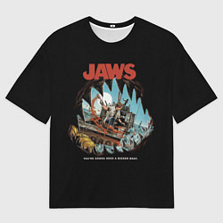 Футболка оверсайз мужская Jaws cinema, цвет: 3D-принт