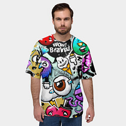 Футболка оверсайз мужская Граффити, цвет: 3D-принт — фото 2