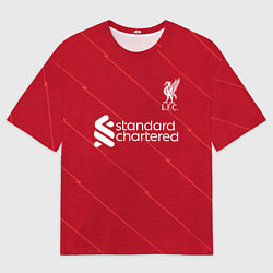 Футболка оверсайз мужская Салах Ливерпуль форма 202122, цвет: 3D-принт